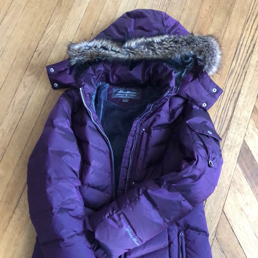 Eddie Bauer Sun Valley Down Parka Fur Hood S